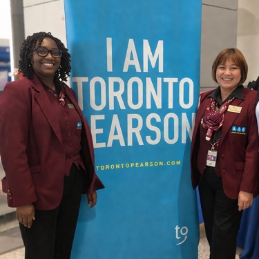 AAS Canada employee driving service cart