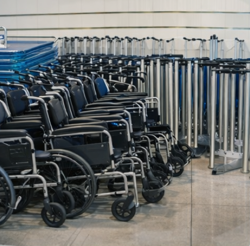 AAS Canada team beside airport service equipment