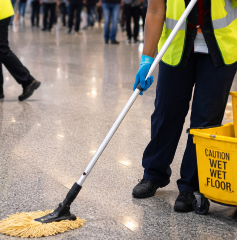 Aircraft cabin prepared for service support